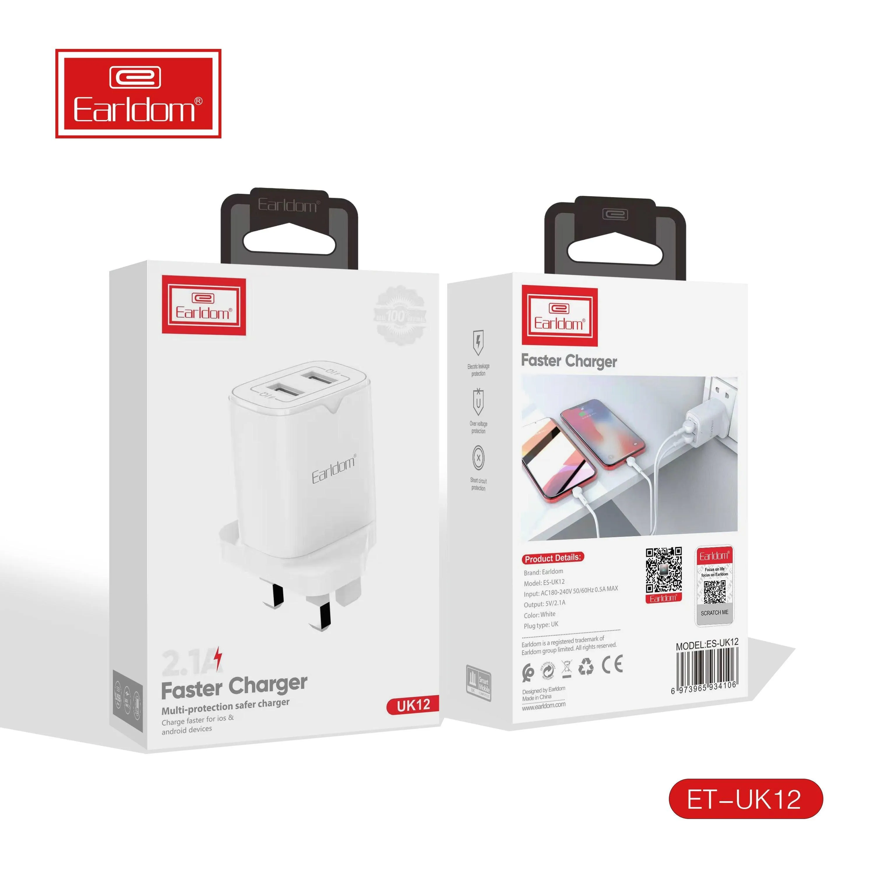 Earldom - Original 2.1A Fast Charger ES-UK12