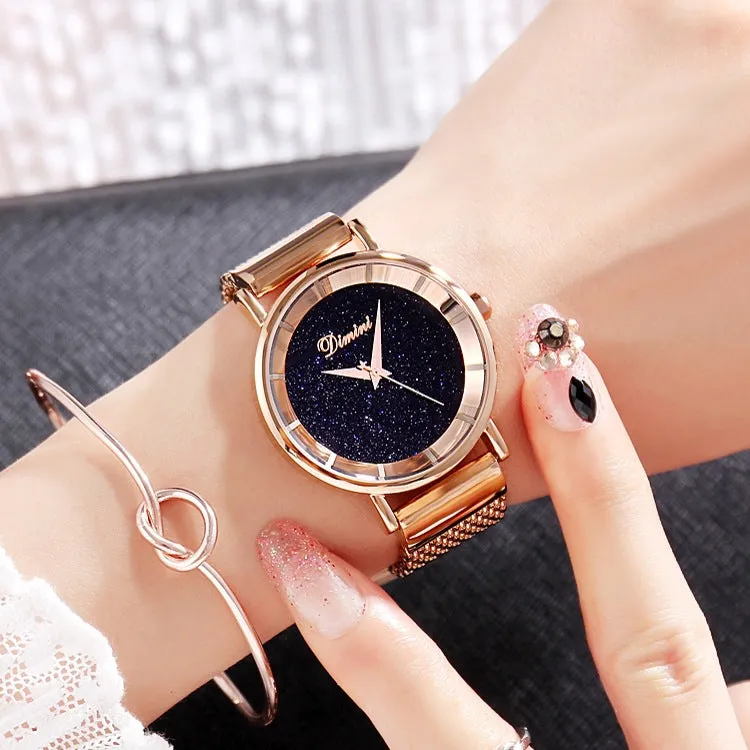 Elegant Starry Sky Dial Women's Watch