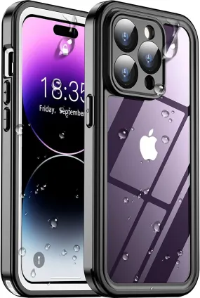 Entronix Waterproof Case for Apple iPhone 14 Pro Max Case, Full Body Shockproof with Built In Screen Protector, Heavy Duty Cover