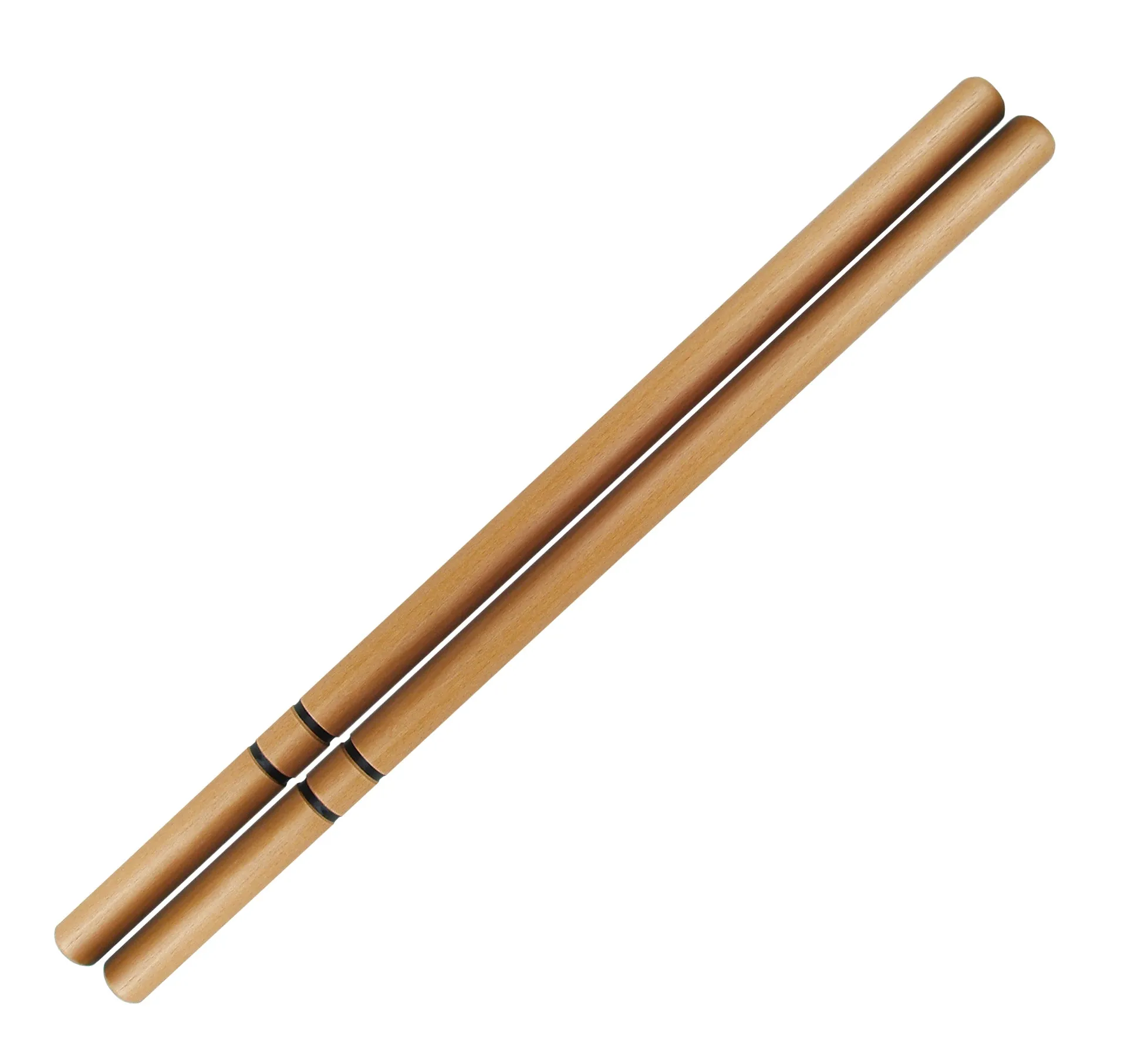 Escrima Stick, Wood, 2 Rings, Natural (Pair)