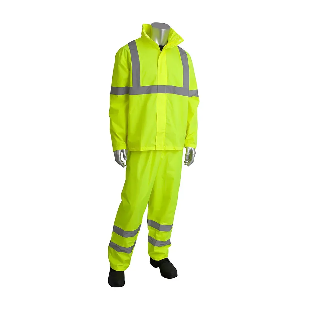 Falcon 353-1000LY-2X/3X ANSI Type R Class 3 Two-Piece Value Rainsuit Set