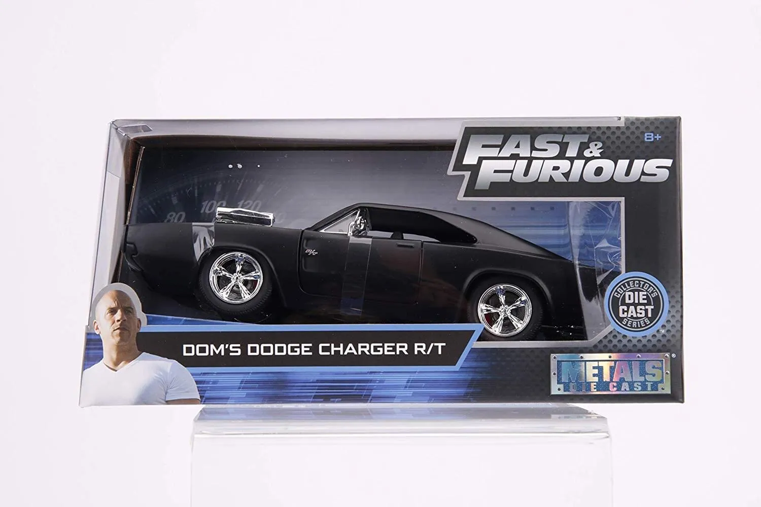 Fast & Furious Dom's Matte Black 1970 Dodge Charger R/T 1:24 Die Cast Vehicle