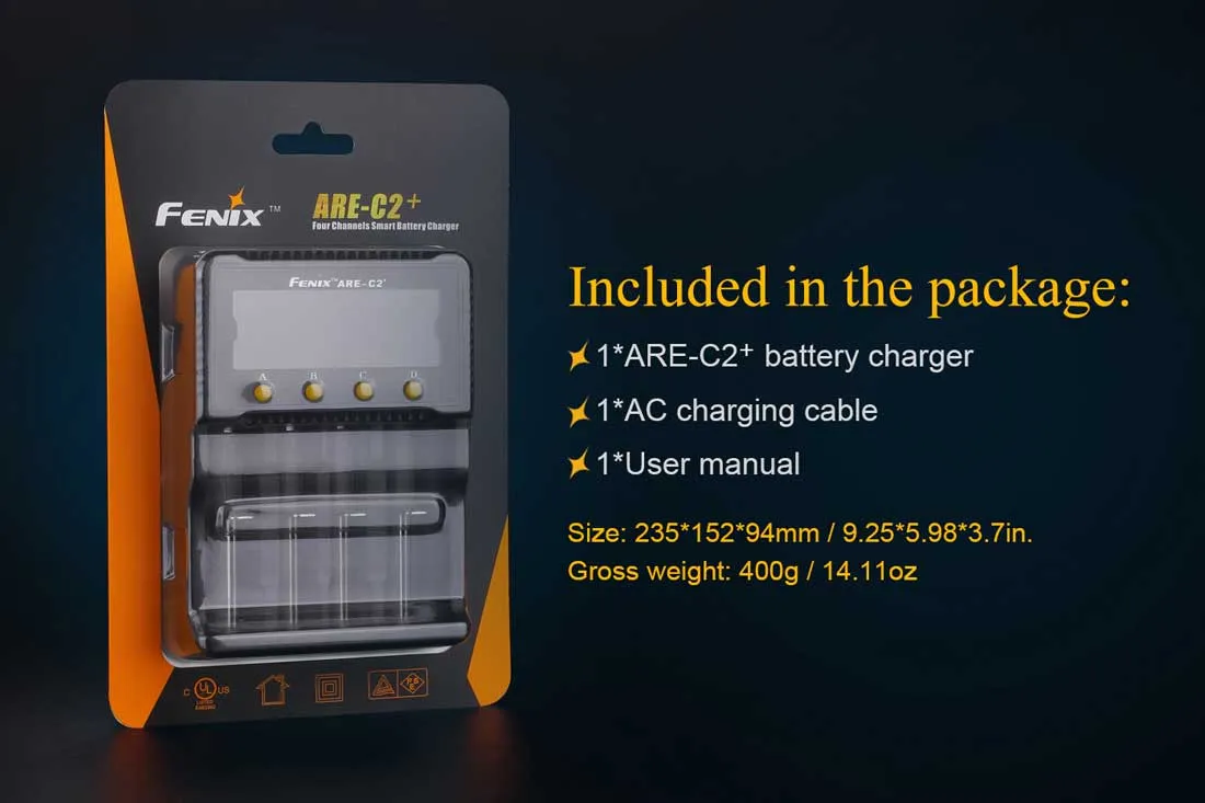 Fenix ARE-C2  4-Slot Charger (EURO)