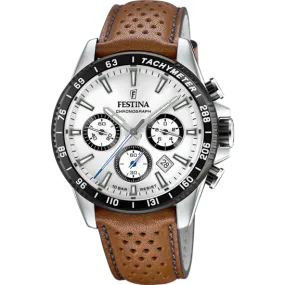 Festina Timeless Chronograph Leather Chronograph Mens Watch I Model F20561/1 Quartz Movement