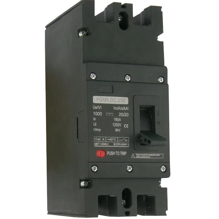 FGM6DC-2PL-320 200A, 2 Pole DC Moulded Case Circuit Breaker (MCCB) Fixed Type 20kA 200 Amp, 1000VDC