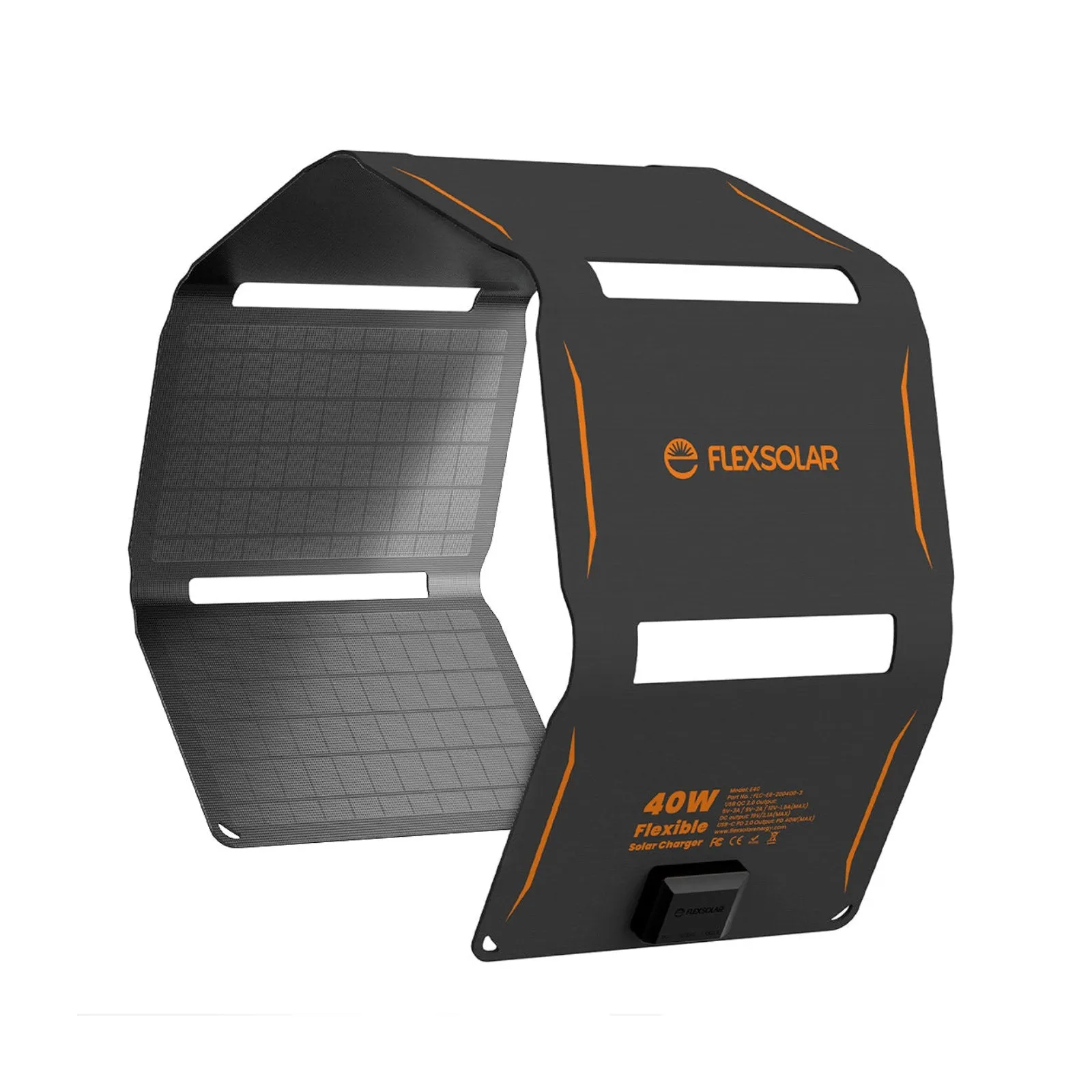 FlexSolar® E40 Portable Solar Charger Type-C & DC| 40W