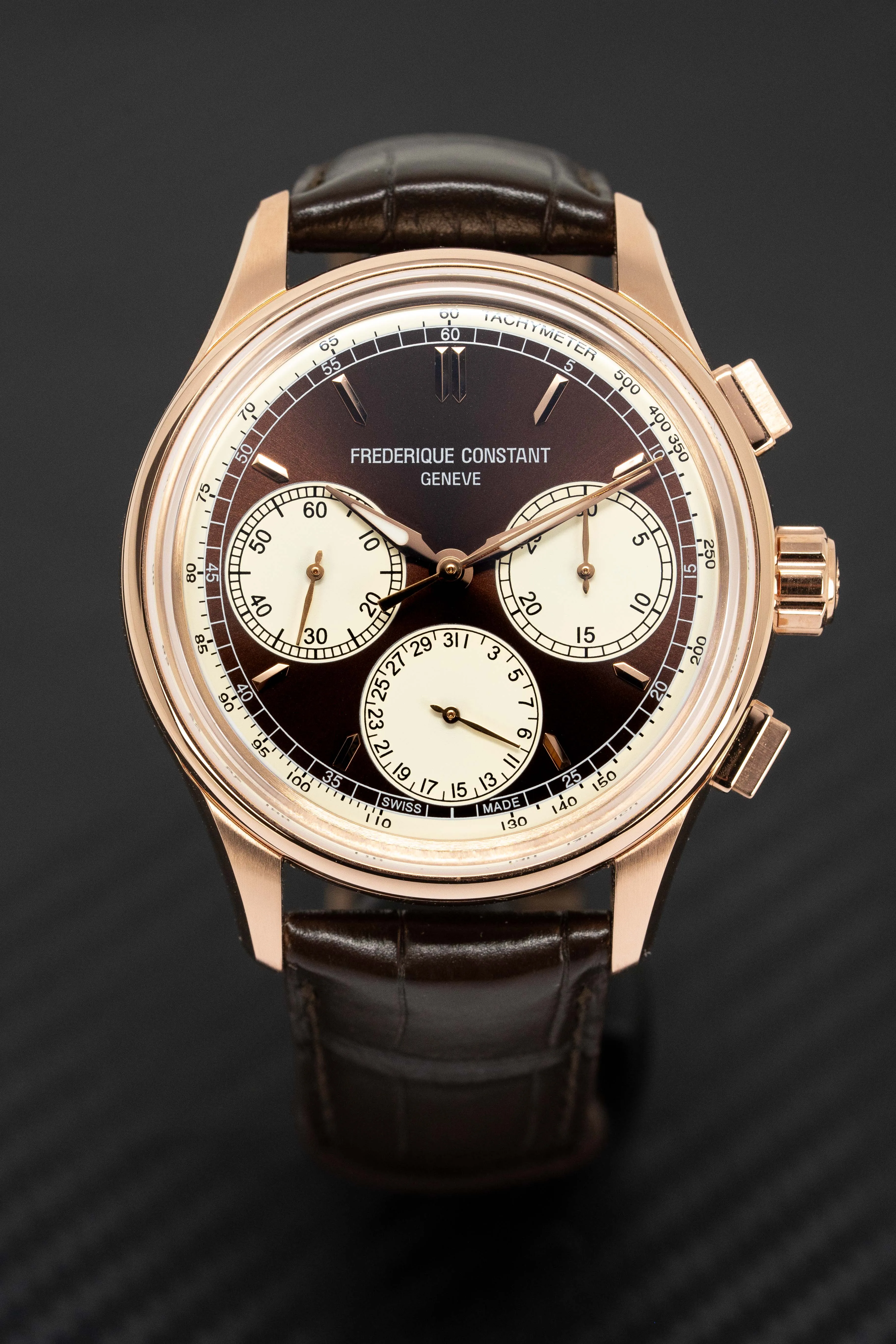 Frederique Constant Watch Men's Flyback Chronograph Brown FC-760CHC4H4