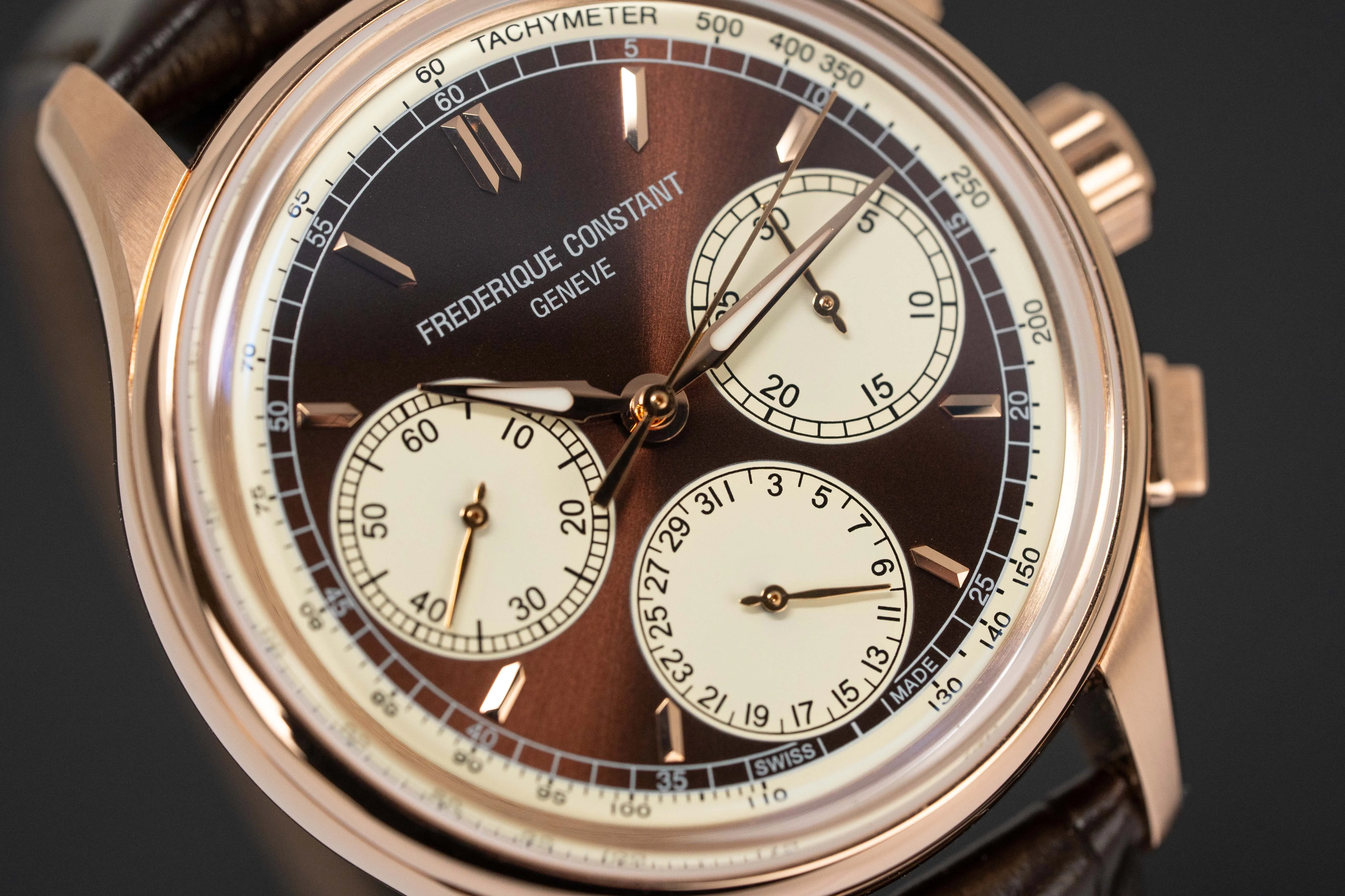 Frederique Constant Watch Men's Flyback Chronograph Brown FC-760CHC4H4