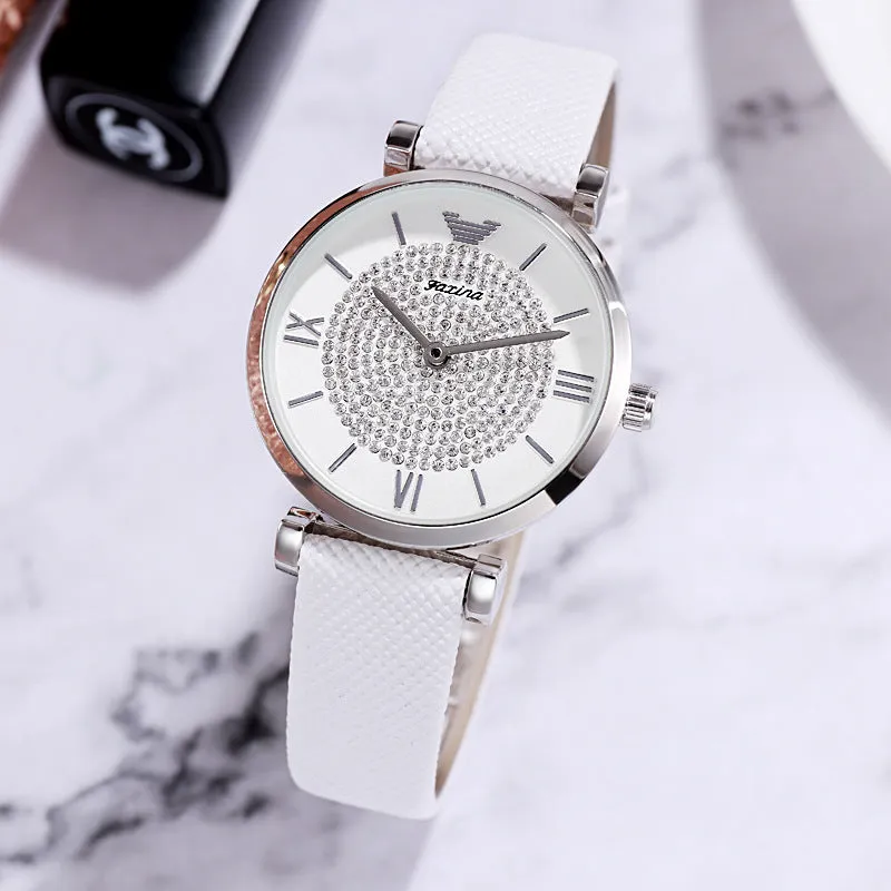 Full Of Diamond Dial&Accessories Set Women's Watch