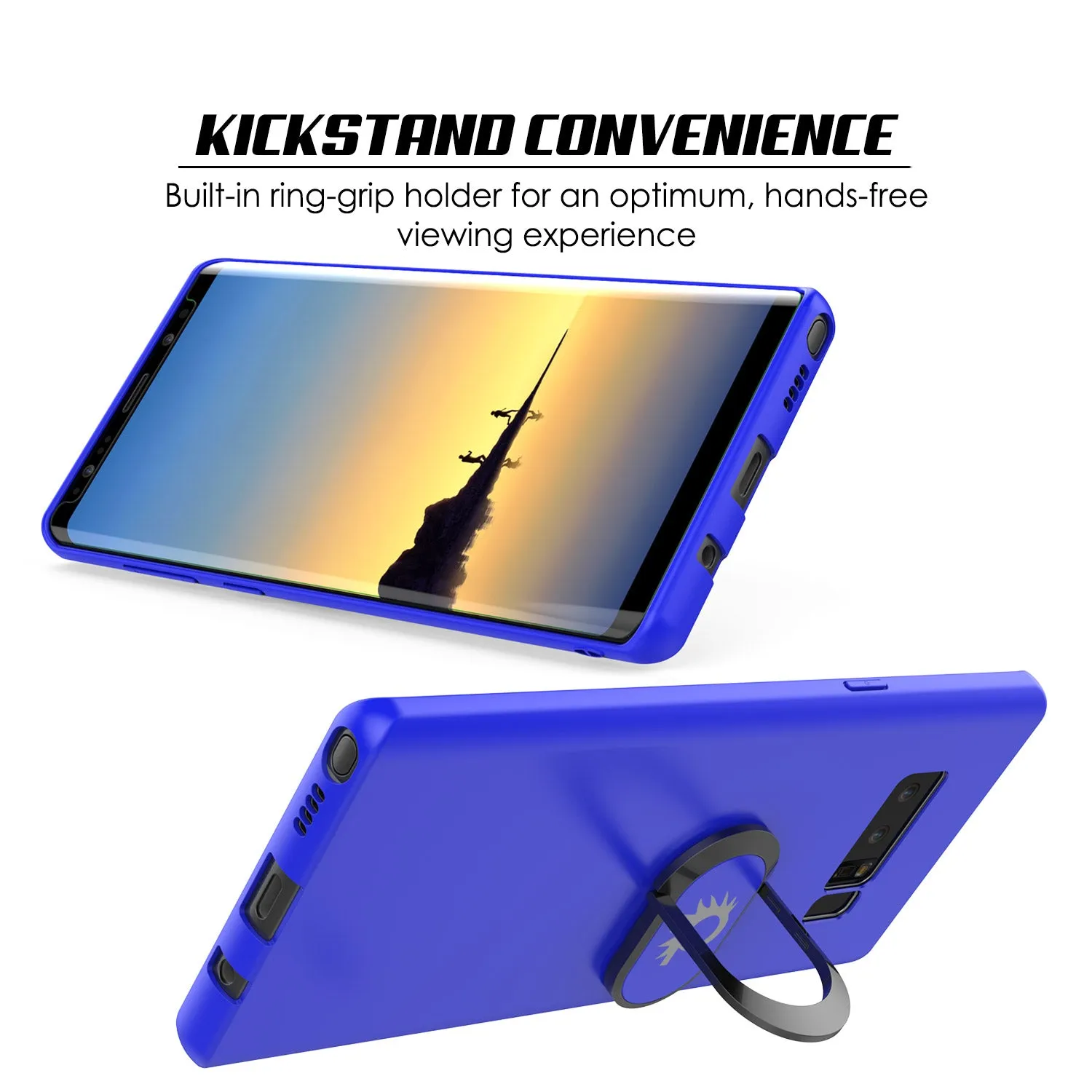 Galaxy Note 8 Punkcase Magnetix Screen Protector Slim Case [Blue]