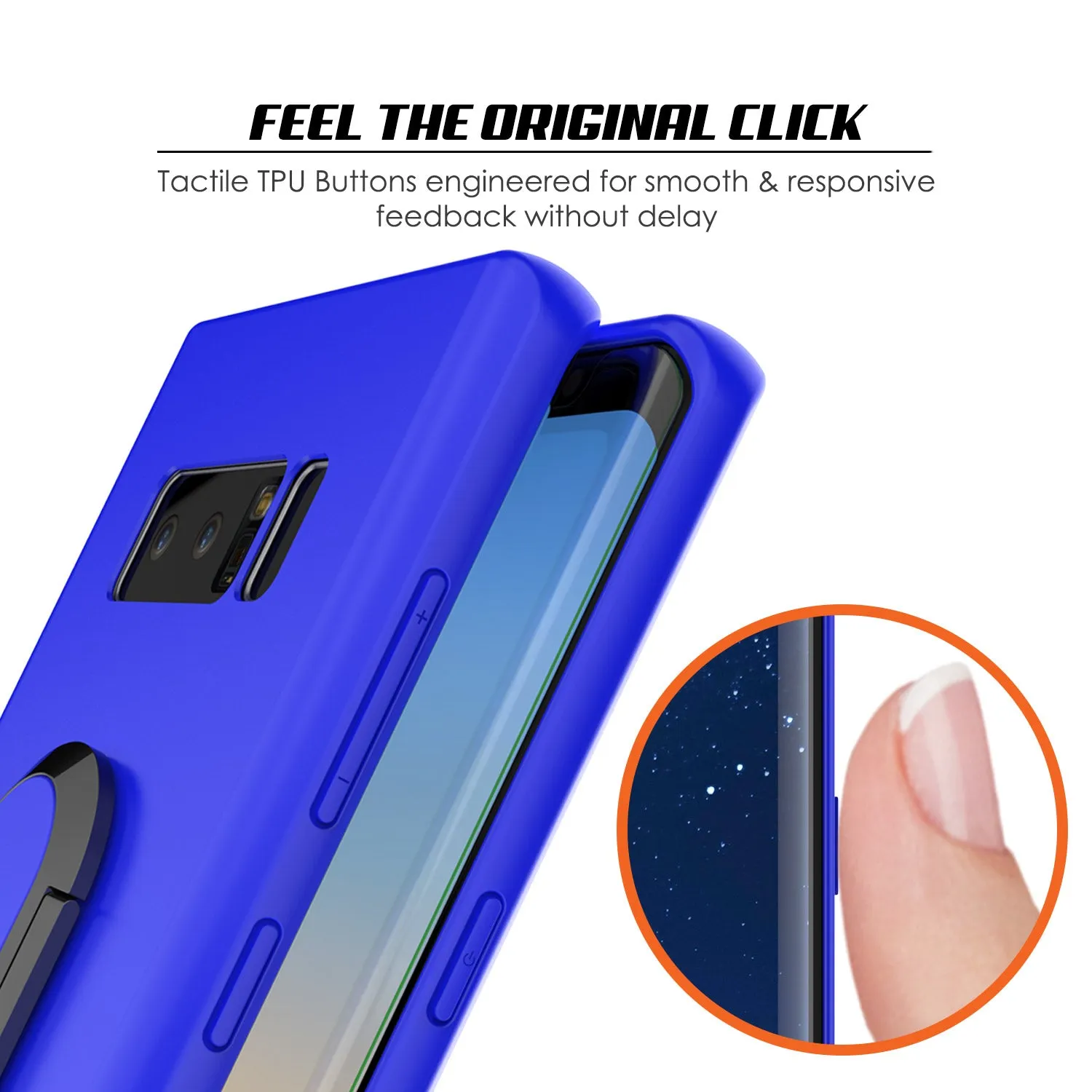 Galaxy Note 8 Punkcase Magnetix Screen Protector Slim Case [Blue]