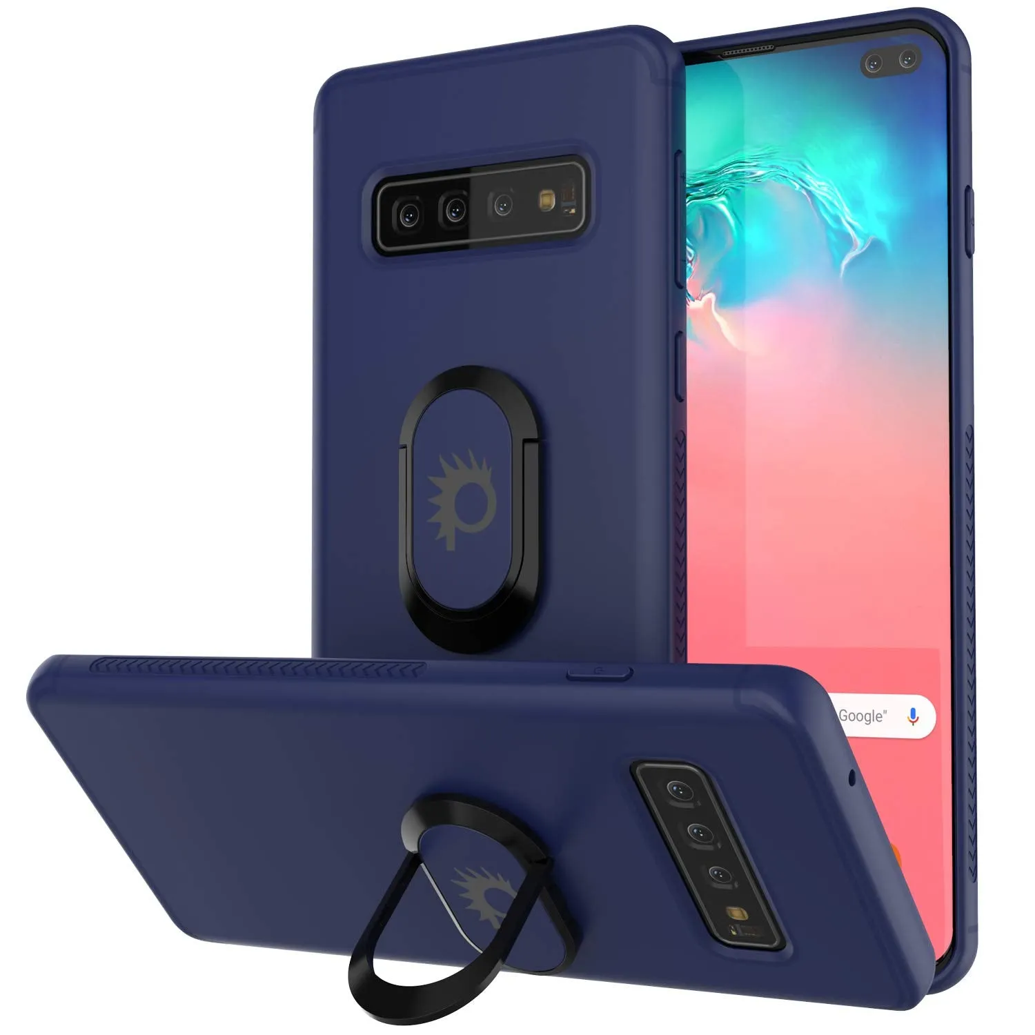 Galaxy S10  Plus, Punkcase Magnetix Protective TPU Cover W/ Kickstand, Sceen Protector[Blue]