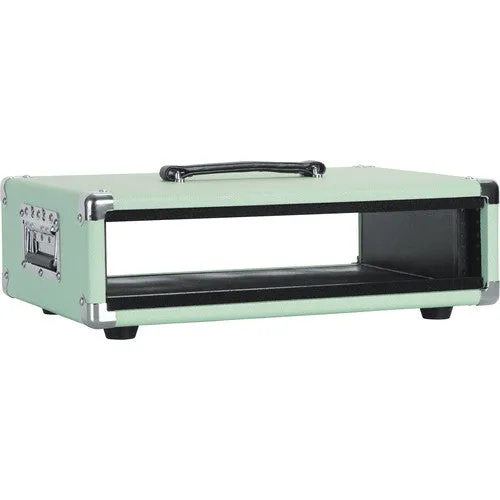 Gator GR-RETRORACK-2SG Vintage Amp Vibe Rack Case - 2U Seafoam Green