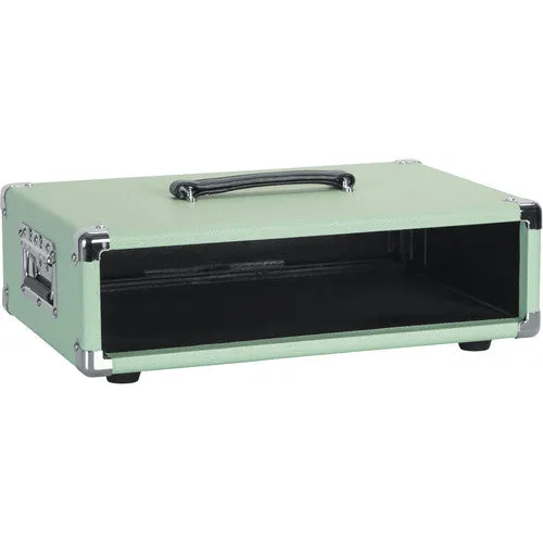 Gator GR-RETRORACK-2SG Vintage Amp Vibe Rack Case - 2U Seafoam Green