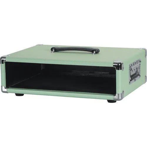 Gator GR-RETRORACK-2SG Vintage Amp Vibe Rack Case - 2U Seafoam Green