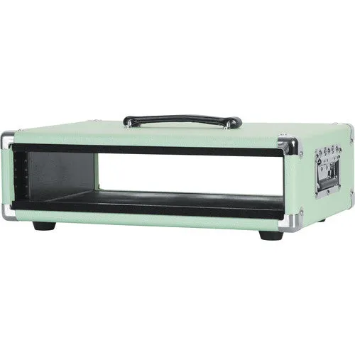 Gator GR-RETRORACK-2SG Vintage Amp Vibe Rack Case - 2U Seafoam Green