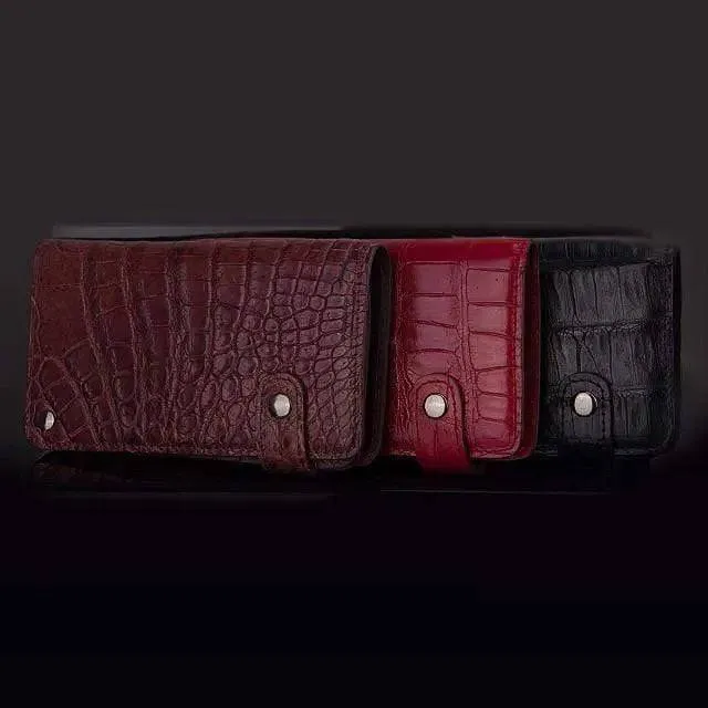 Genuine Crocodile Leather Skin Business Name Card Credit Holder ,Card Case