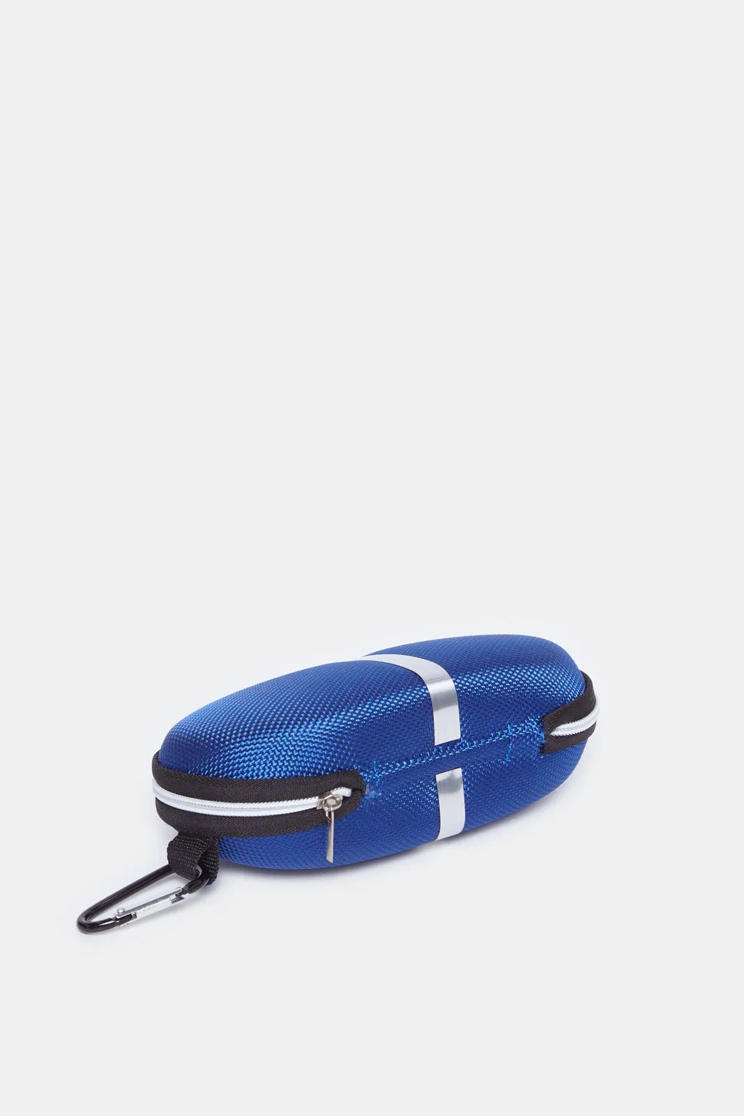 Girls Blue Zipper Sunglass Case