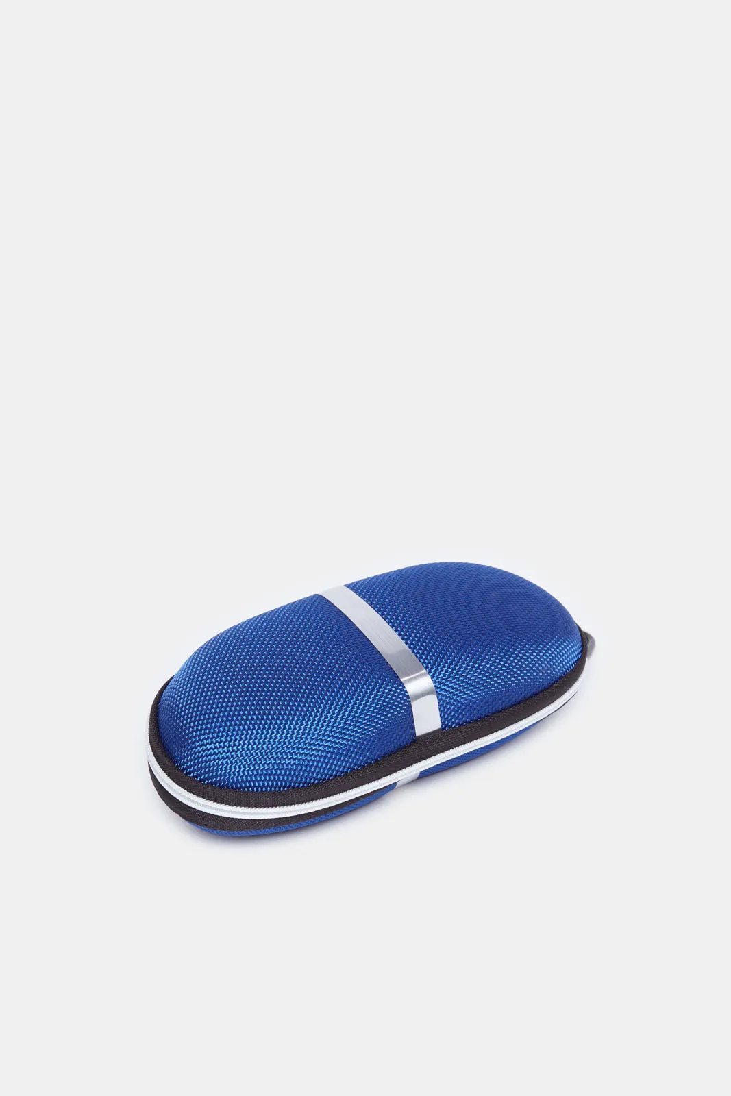 Girls Blue Zipper Sunglass Case