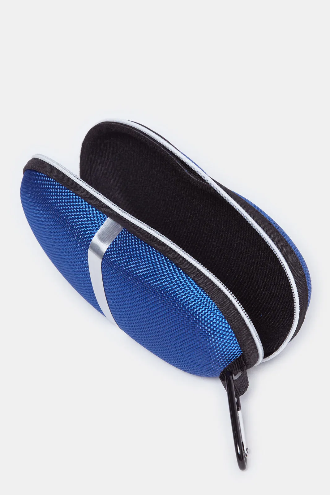 Girls Blue Zipper Sunglass Case