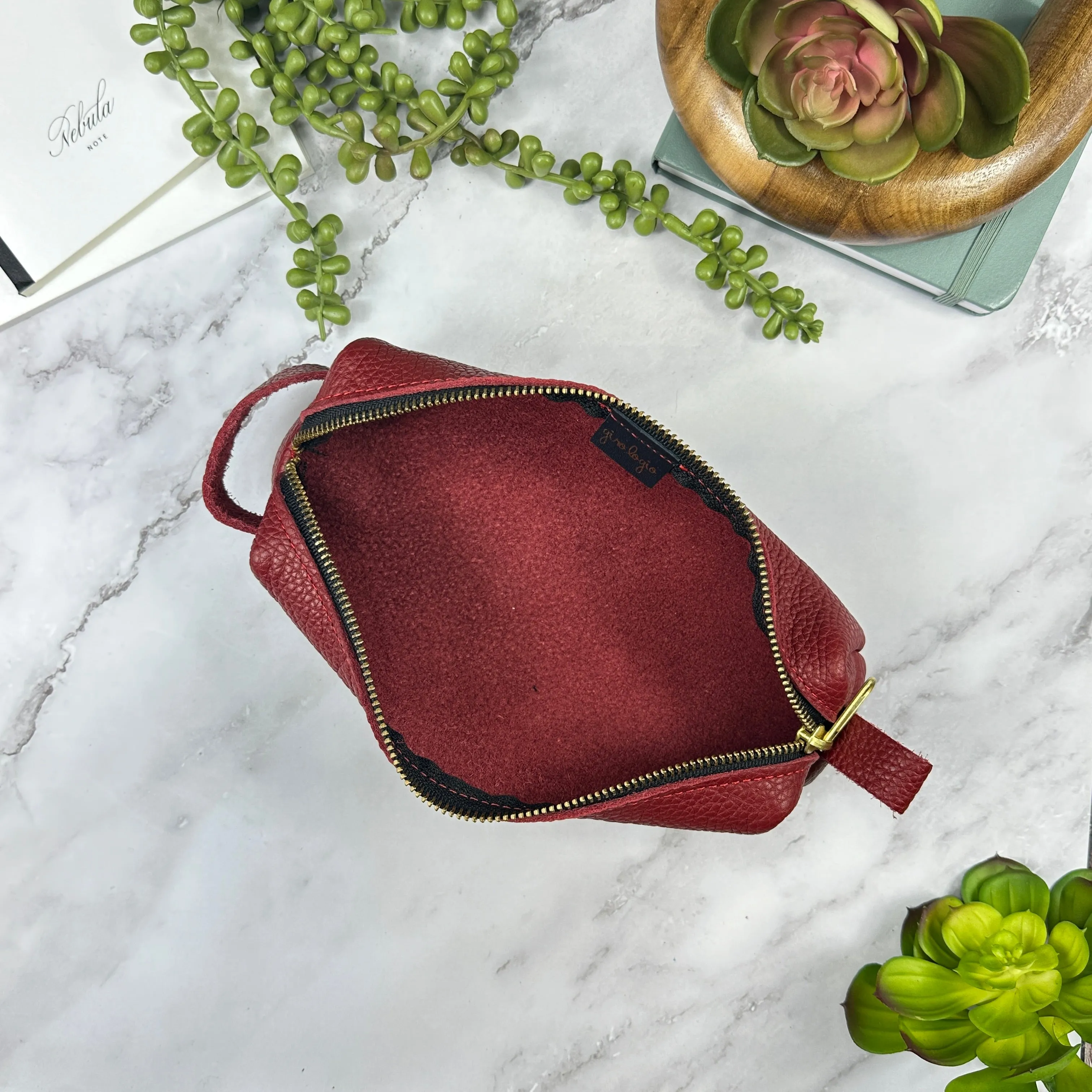 Girologio YKK Zipper Pouch in Crimson Ember