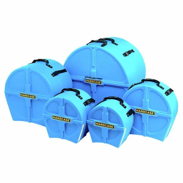 Hardcase HPFUSIONLB 5 Piece Fusion Drum Case Set (Light Blue)