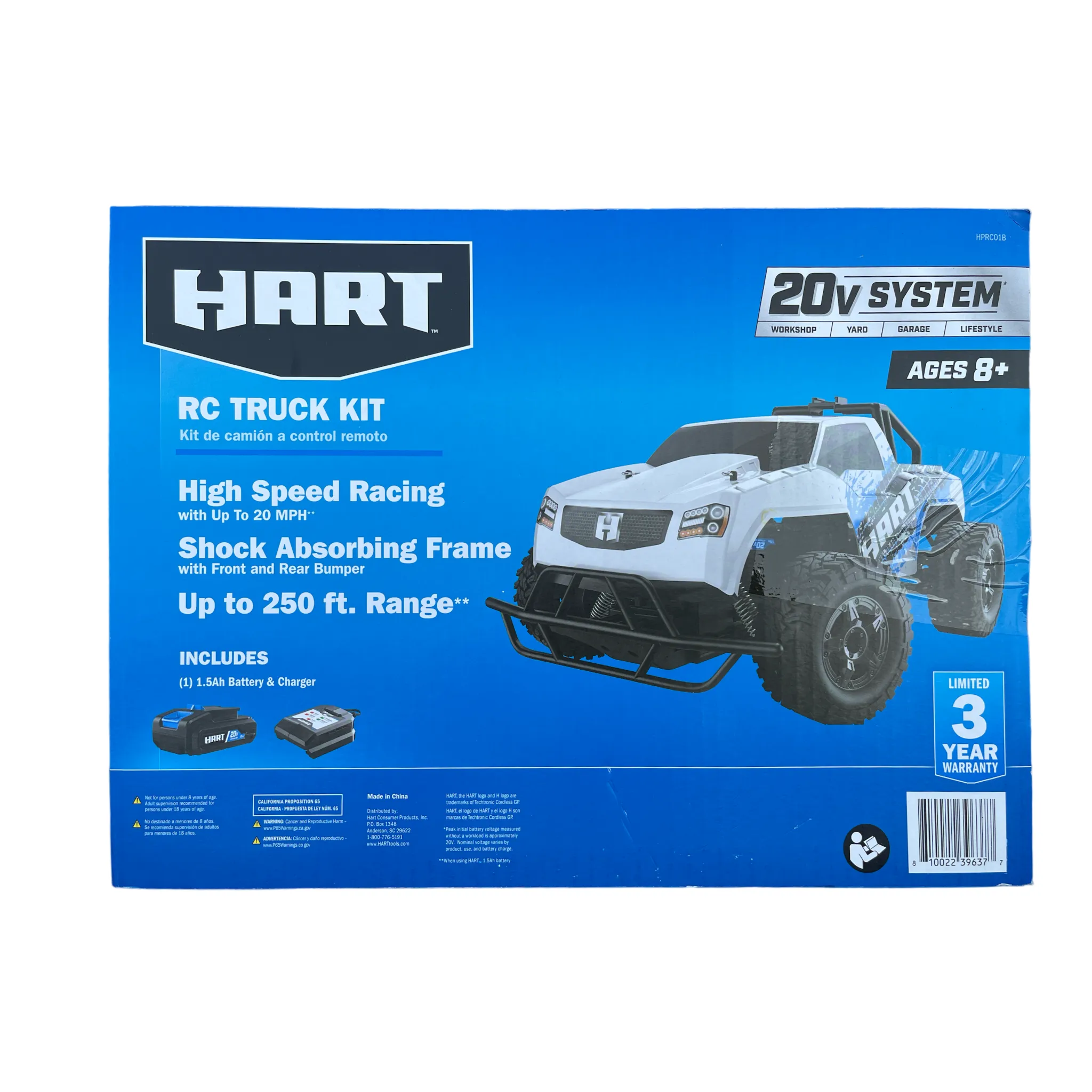 HART 20 Volt Cordless RC Truck Kit (1.5aH Battery and Charger)