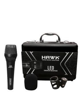 Hawk LEO Condenser Handheld Microphone with Mic Clip, Windscreen & Aluminium Case