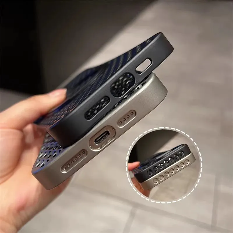 Heat Dissipation Frameless Magnetic Phone Case WIth Ultrathin 360 ° Rotating Folding Stand For iPhone