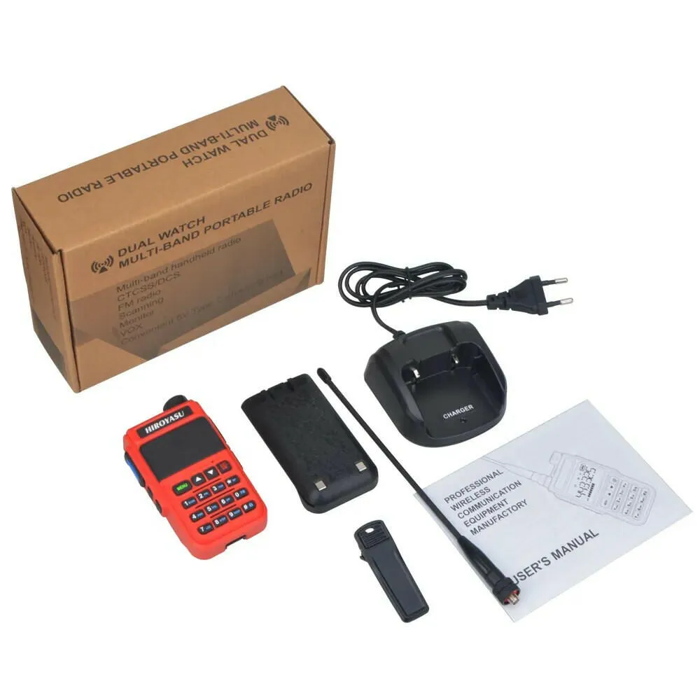 HIROYASU UV-5118 Air Band 118-660MHz 128Ch 5W Vox Scrambler Frequency Scanner Wireless Ham FM Walkie Talkie Full Band