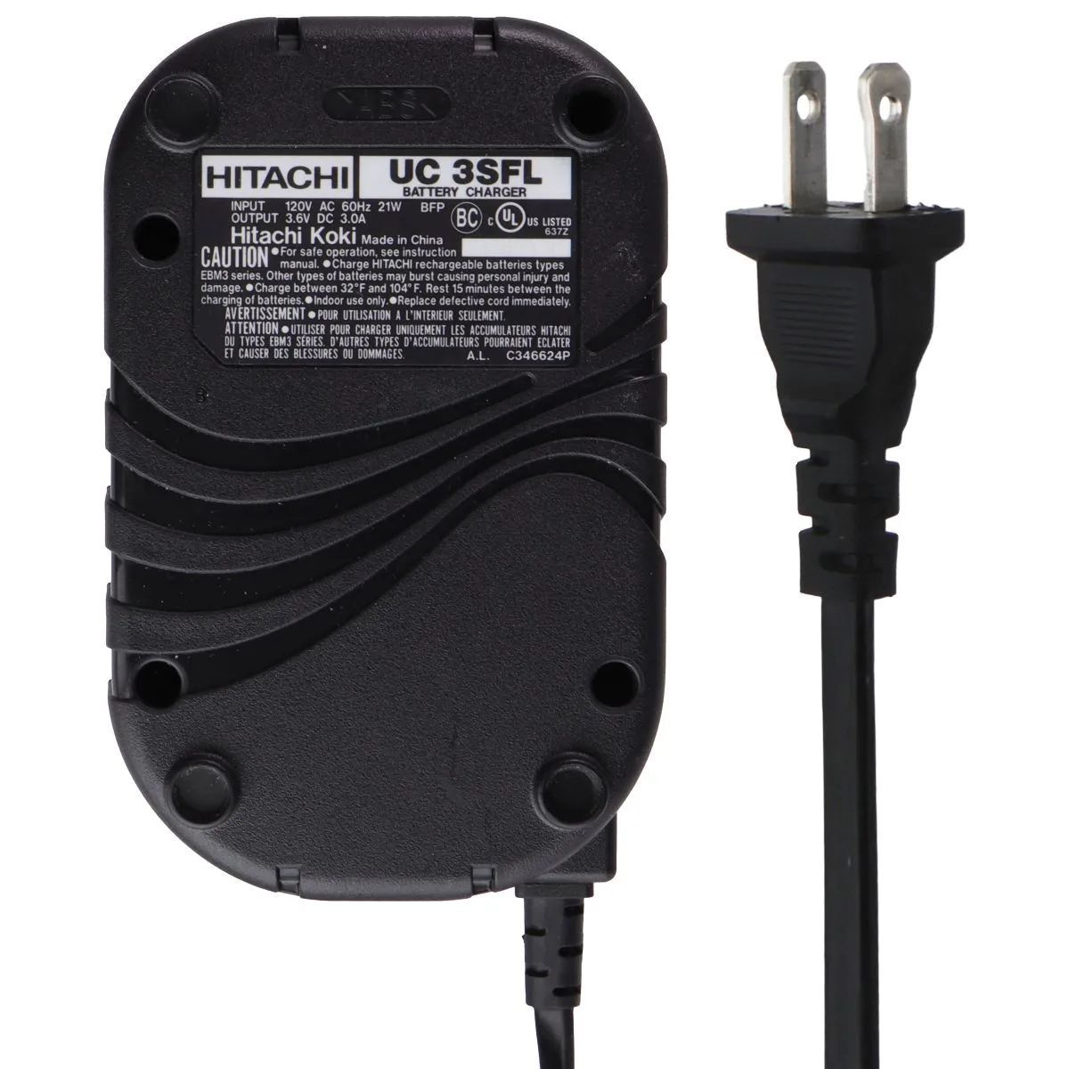 HITACH Koki 3.6V Li-ion Battery Charger (UC 3SFL) - Black