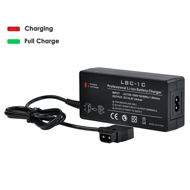 HRIDZ LBC-1C 16.8V 3A V-Mount D-Tap V Lock Battery Charger with Power Cable