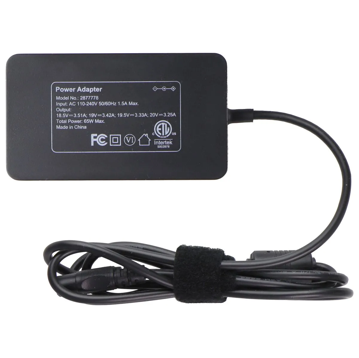 InMotion 65-Watt (2m/6.6-Ft) Universal Laptop Charger with 13 Connectors - Black