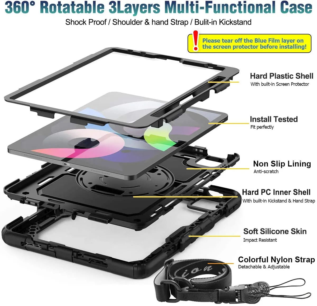 iPad Air 4 Case Rugged Shockproof Case