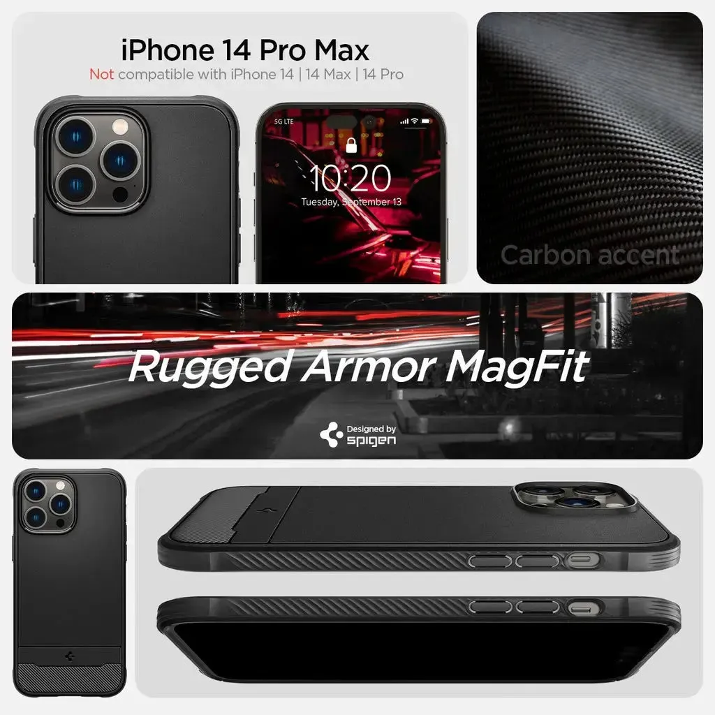 iPhone 14 Pro Max Case Rugged Armor Magfit Magsafe Case