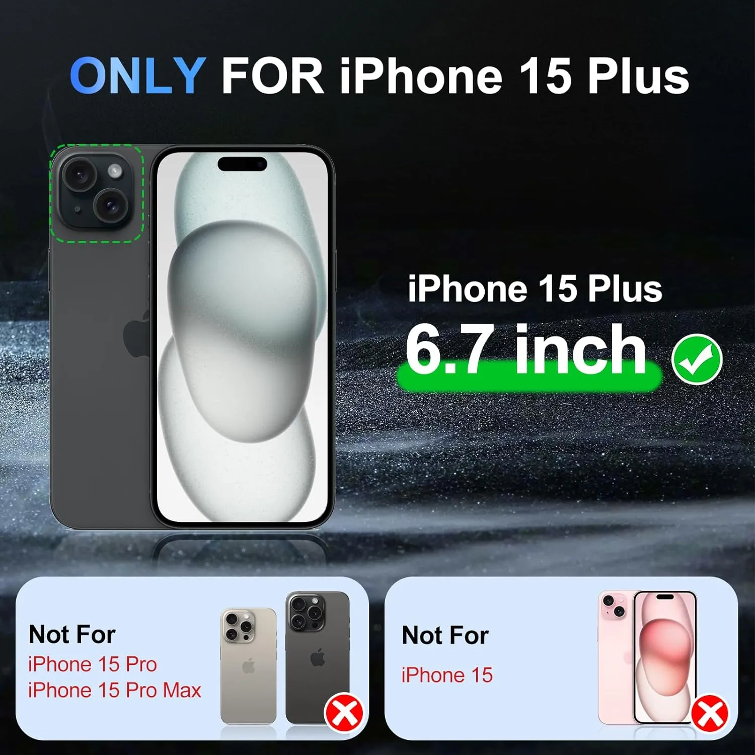 iPhone 15 Plus Case Waterproof Metal Heavy Duty Full Body Protective Case