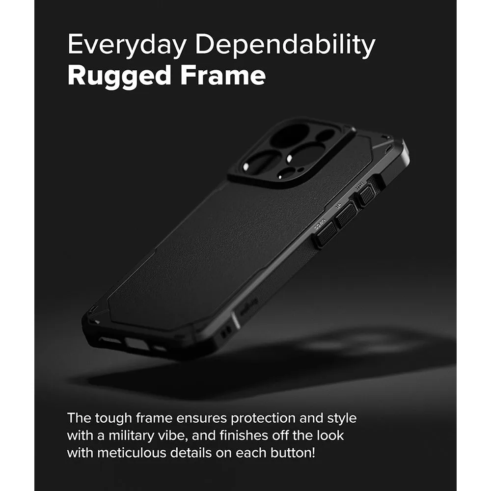 iPhone 16 Pro Max Case Cover |  Rugged Gear Magnetic Series | Back Phone Cover- Black