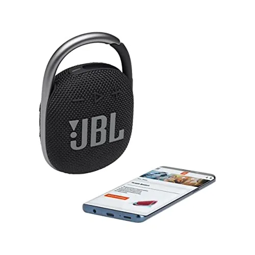 JBL Clip 4 Waterproof Portable Bluetooth Speaker Bundle with Megen Protective Hardshell Case (Blue)