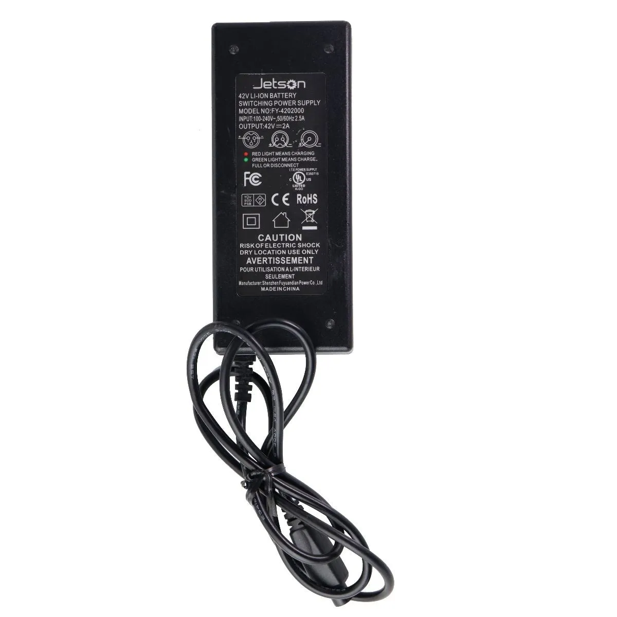 Jetson 42V Li-ion Battery Charger - Black (FY-4202000)