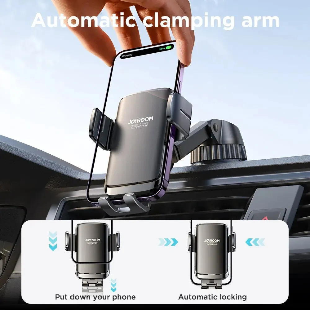 Joyroom Car Phone Holder Wireless Charger Car Charger Stable Rotatable Air Vent Dashboard Portable Car Holder Charger Support