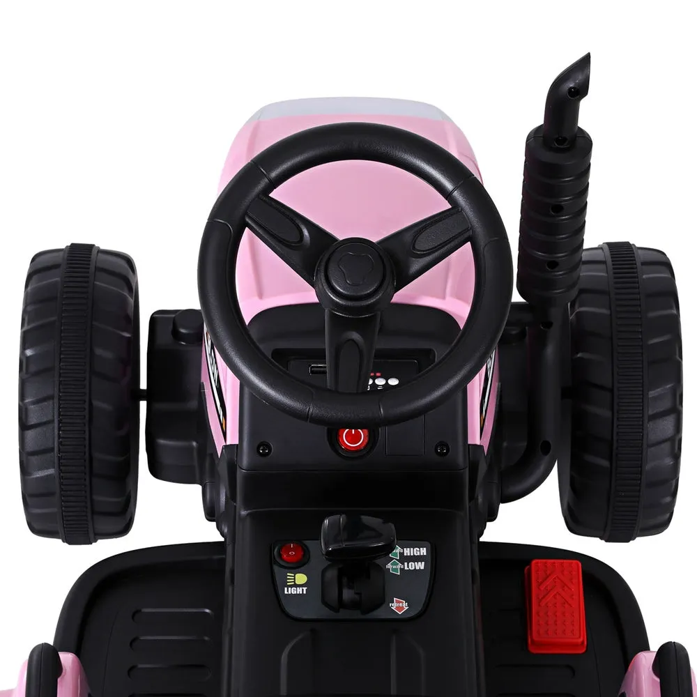 Kids Electric Ride On Car Tractor Toy Cars 12V - Pink