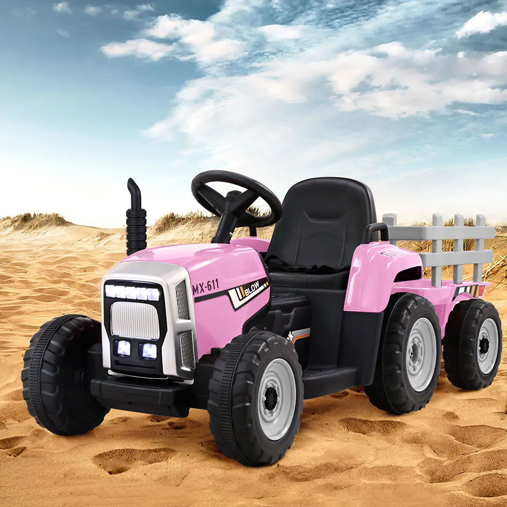 Kids Electric Ride On Car Tractor Toy Cars 12V - Pink