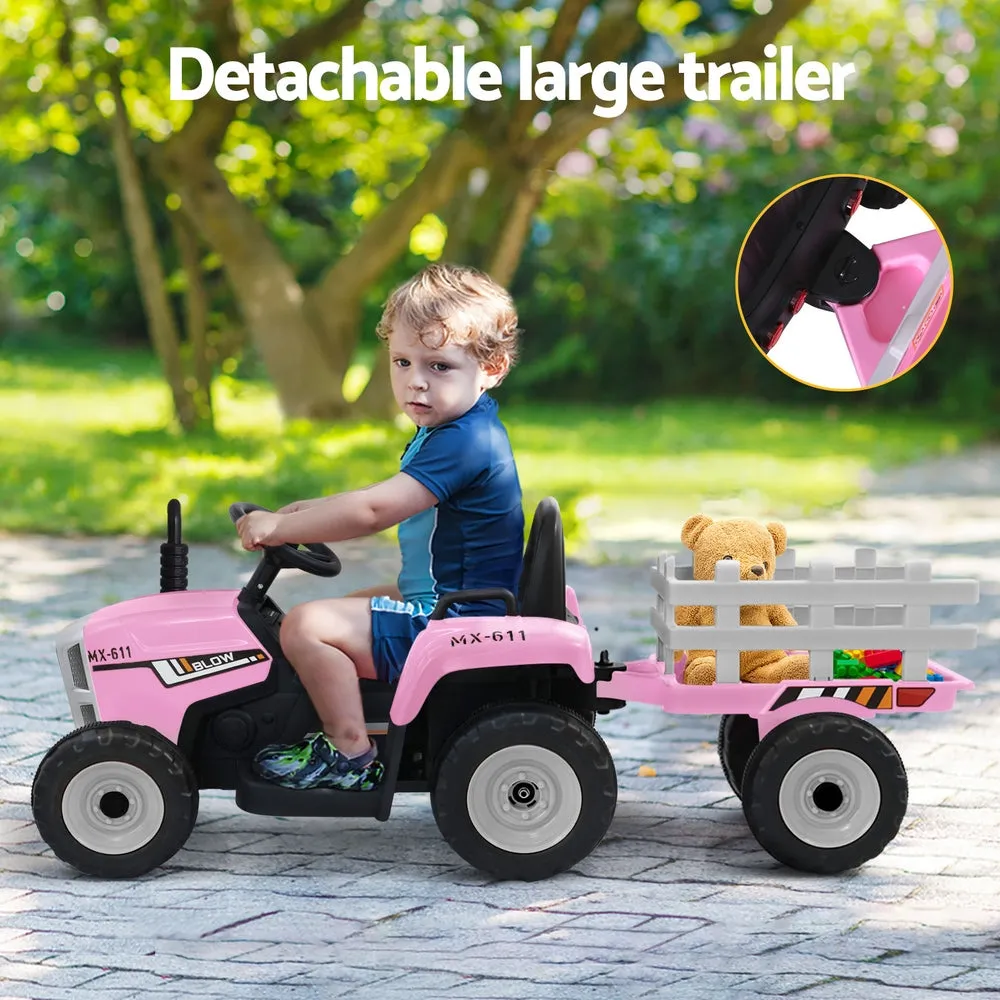 Kids Electric Ride On Car Tractor Toy Cars 12V - Pink