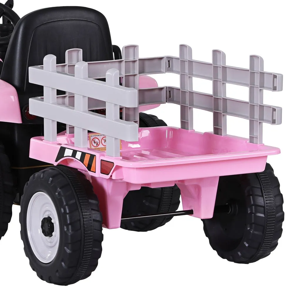 Kids Electric Ride On Car Tractor Toy Cars 12V - Pink