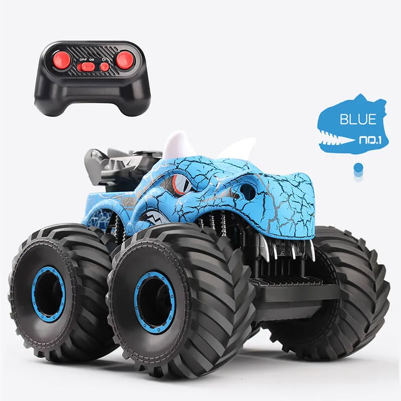 Kids RC Car Dinosaur Remote Control Car 2.4Ghz Stunt Car with Lights Sound and Spray Function