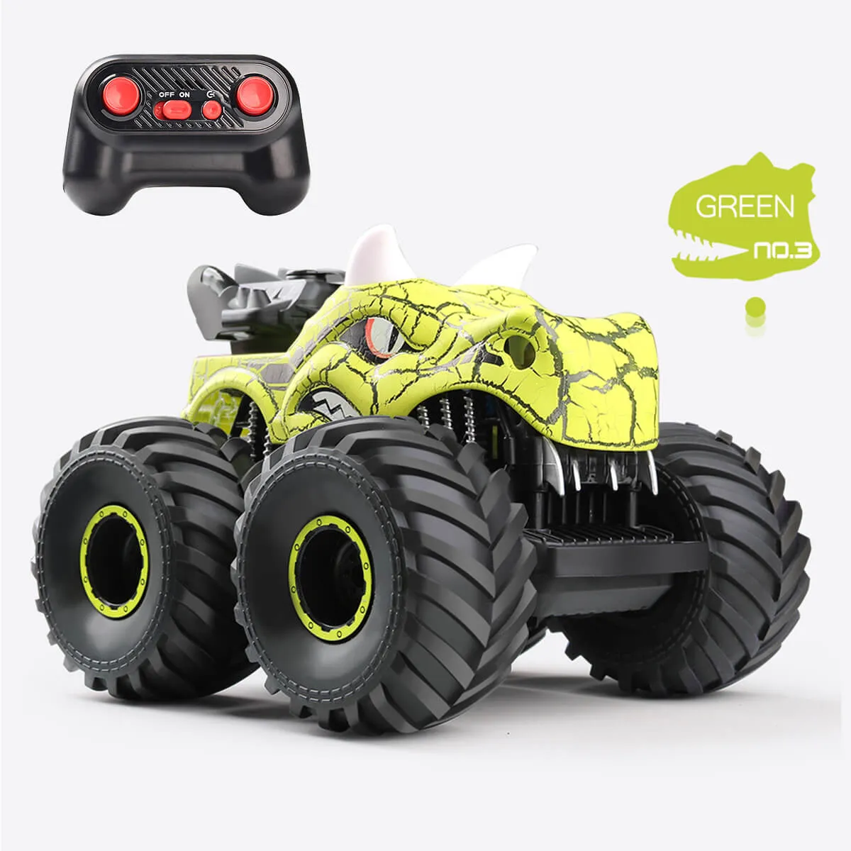 Kids RC Car Dinosaur Remote Control Car 2.4Ghz Stunt Car with Lights Sound and Spray Function