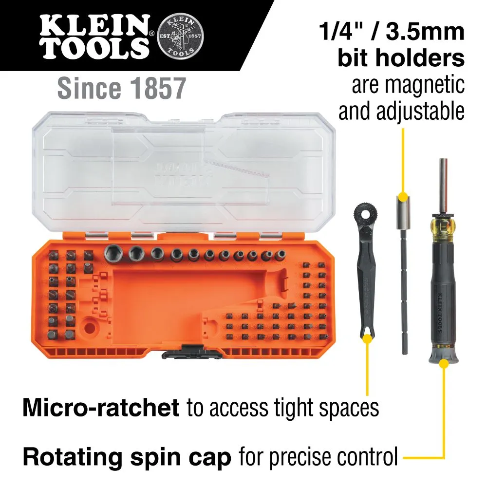 Klein 32787 Precision Ratchet and Driver System, 64-Piece