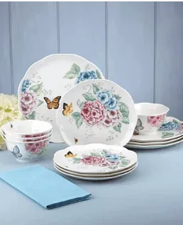 Lenox Butterfly Meadow Hydrangea Dinnerware Set - 12 Piece