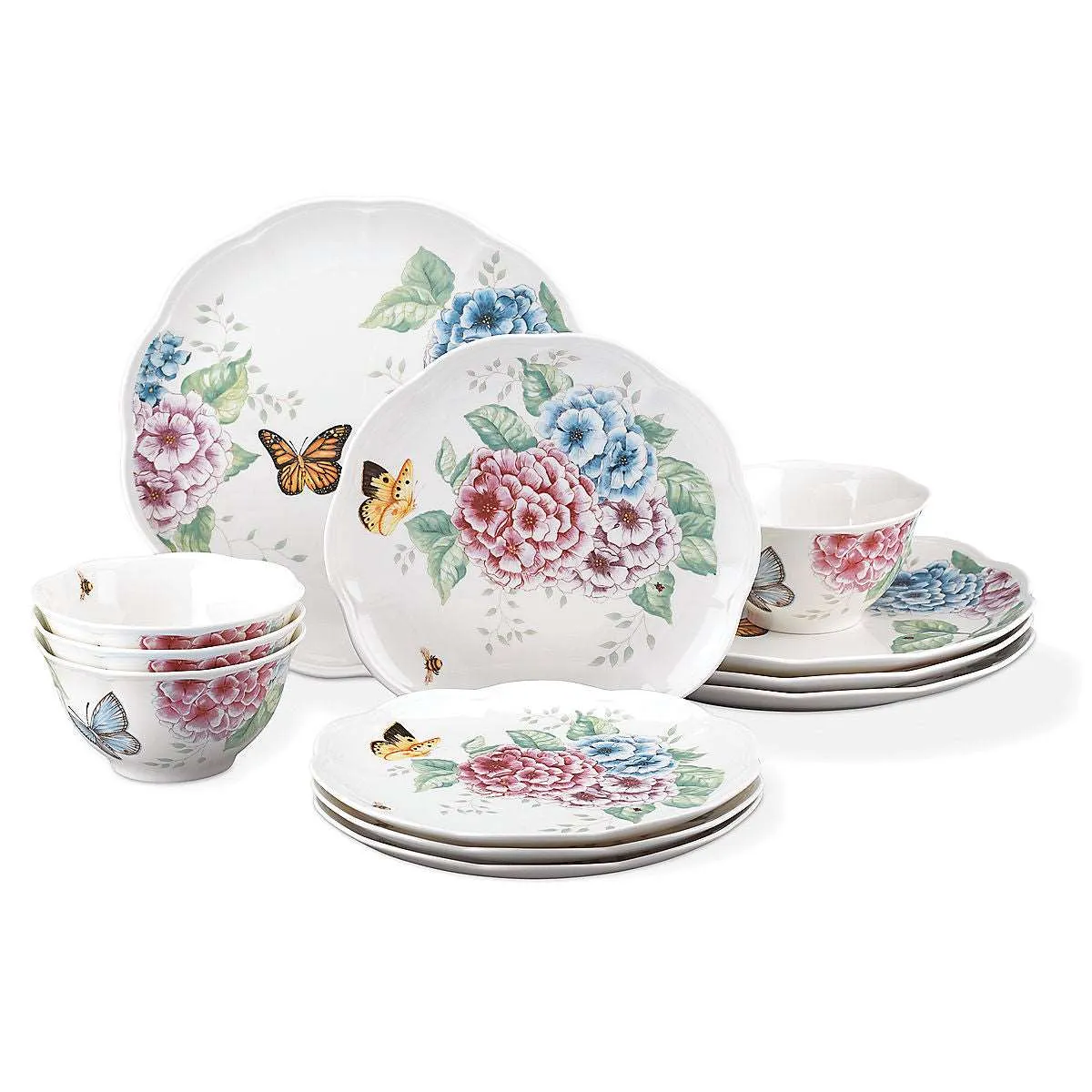 Lenox Butterfly Meadow Hydrangea Dinnerware Set - 12 Piece