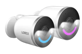 Lorex 4K Spotlight Indoor/Outdoor Wi-Fi 6 Security Camera with Smart Security Lighting (Two Pack) - Open Box (Cloud-Enabled)